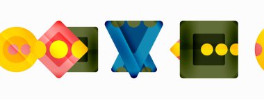 Triangles and circles abstract background for wallpaper, banner, background, card, book Illustration, landing page