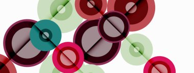 Gölgeler ile çevreler küçük geometrik bileşim soyut arkaplan