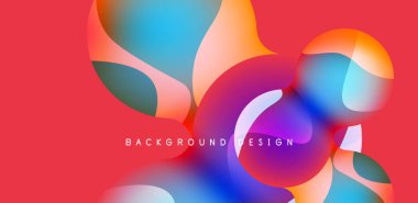 Spheres and circles abstract background, trendy colorful design. Vector Illustration For Wallpaper, Banner, Background, Card, Book Illustration, landing page