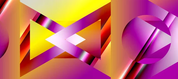 Triangel Abstrakt Bakgrund Med Glänsande Och Glänsande Effekter Vektor Illustration — Stock vektor