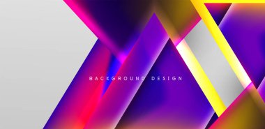 Renkli sıvı gradyanlı gelecekçi üçgen vektörü soyut arkaplan