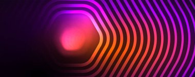 Tekno parlak altıgenler soyut arkaplan, teknoloji enerji alanı ışık konsepti, soyut duvar kağıdı tasarımı