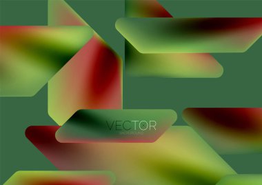 Fluid color dynamic geometric shapes abstract background. Vector illustration for wallpaper banner background or landing page