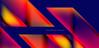 Akışkan gradyan renklerle dinamik üçgen tasarımı soyut arkaplan