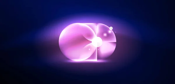 Неонові Світлові Кола Векторний Абстрактний Фон — стоковий вектор