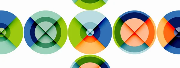 Cercle Fond Abstrait Géométrique Minimal Tendance Illustration Vectorielle Pour Papier — Image vectorielle