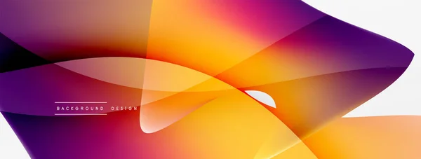 Abstract Background Fluid Gradient Color Wave Template Wallpaper Banner Background — Stockvektor