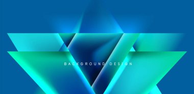 Renkli sıvı gradyanlı gelecekçi üçgen vektörü soyut arkaplan