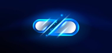 Soyut arkaplan parlayan neon ışıklı geometrik şekiller. Duvar kağıdı, bayrak, arkaplan, kart, kitap illüstrasyonu, iniş sayfası için uzay kozmik ya da sihirli enerji vektör duvar kağıdı