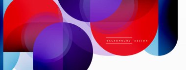 Yaratıcı geometrik duvar kağıdı. Asgari çember üçgen ve kare çizgi soyut arkaplan. Duvar kağıdı afişi veya iniş sayfası için vektör illüstrasyonu