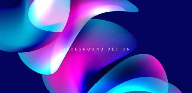 Soyut arkaplan renklerine sahip güzel sıvı şekiller