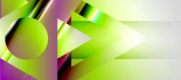 Треугольник Абстрактный Фон Блестящими Глянцевыми Эффектами Векторная Иллюстрация Обоев Баннера — стоковый вектор