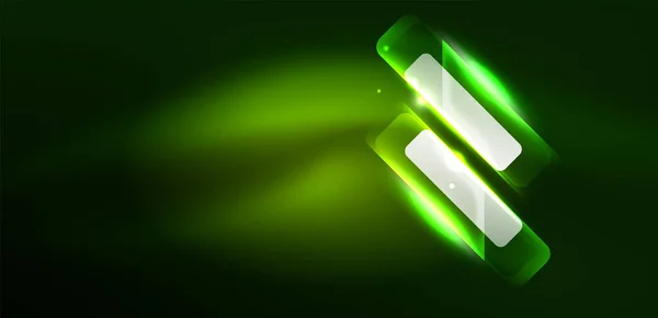 Neon Incandescente Techno Linee Frecce Tech Futuristico Modello Astratto Sfondo — Vettoriale Stock