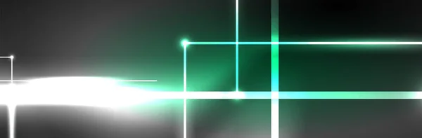 Glanzende Neonlichten Donkere Abstracte Achtergrond Met Vervaagde Magic Neon Light — Stockvector