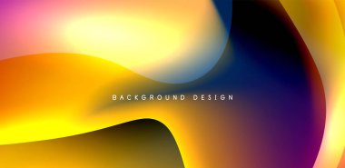 Sıvı renkli 3D elementler soyut arkaplan