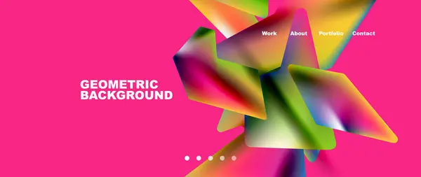 Abstract Geometric Landing Page Creative Background Wallpaper Banner Background Web — Stock vektor
