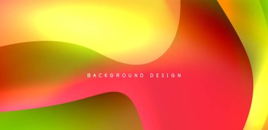 Soyut arkaplan renklerine sahip güzel sıvı şekiller