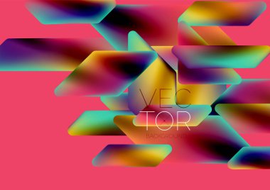 Fluid color dynamic geometric shapes abstract background. Vector illustration for wallpaper banner background or landing page