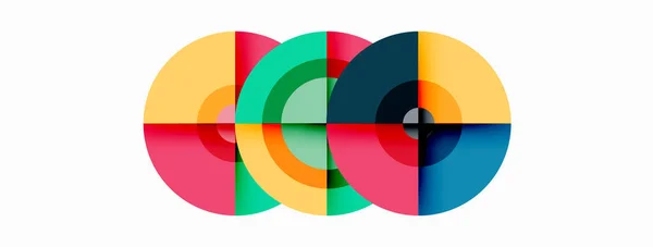 Circle Trendikäs Minimaalinen Geometrinen Abstrakti Tausta Vektorin Kuvitus Taustakuva Banner — vektorikuva
