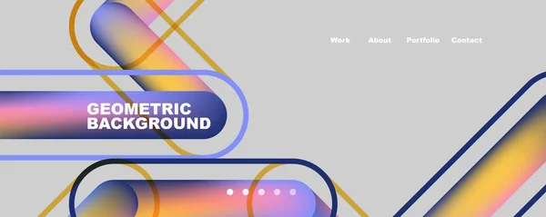 Trendy Color Overlapping Lines Abstract Background Vector Illustration Wallpaper Banner — 스톡 벡터