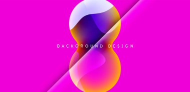 Spheres and circles abstract background, trendy colorful design. Vector Illustration For Wallpaper, Banner, Background, Card, Book Illustration, landing page