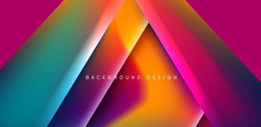 Renkli sıvı gradyanlı gelecekçi üçgen vektörü soyut arkaplan