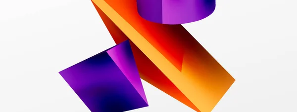 Vector Abstract Background Shapes Triangle Cylinder Trendy Techno Business Template — Stock vektor