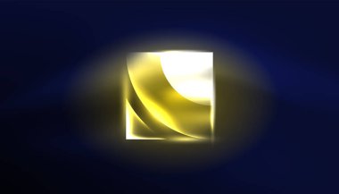 Soyut arka plan vektörü neon parlayan geometrik elementler. Duvar kağıdı, afiş, arkaplan, iniş sayfası, duvar resimleri, davetiyeler, posterler için yüksek teknoloji tasarımı