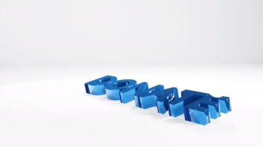 Beyaz animasyon hareketinin grafik arkaplanına 3d metin bağışla