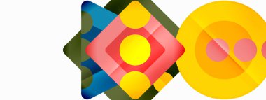 Triangles and circles abstract background for wallpaper, banner, background, card, book Illustration, landing page