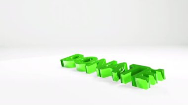 Beyaz animasyon hareketinin grafik arkaplanına 3d metin bağışla