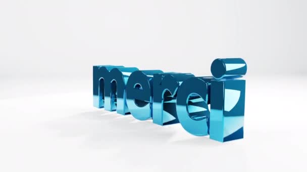 Merci Text Loopable Animation Background — Stock Video