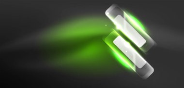 Neon hız oku ve çizgi arka planı şekillendirir. Parlak arka planlı yüksek teknoloji konsepti. Karanlıkta parlayan ışık efekti