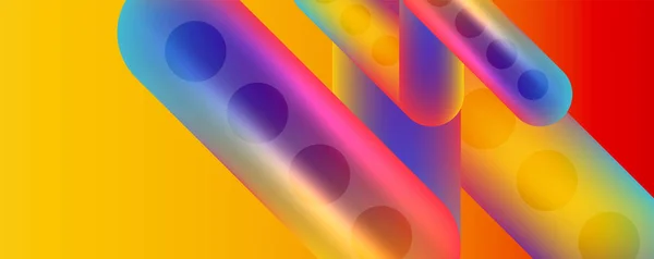 Shapes Lines Fluid Gradients Abstract Background Vector Illustration Wallpaper Banner — Stock vektor