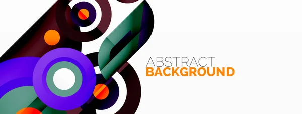 Abstrakt Runda Former Bakgrund Minimalistisk Dekoration Geometrisk Bakgrund Med Cirklar — Stock vektor