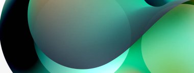 Fluid abstract background, round shapes and circle flowing design for wallpaper, banner, background or landing