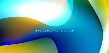 Soyut arkaplan renklerine sahip güzel sıvı şekiller