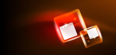 Neon parıldayan tekno çizgiler ve oklar, yüksek teknolojili soyut arkaplan şablonu