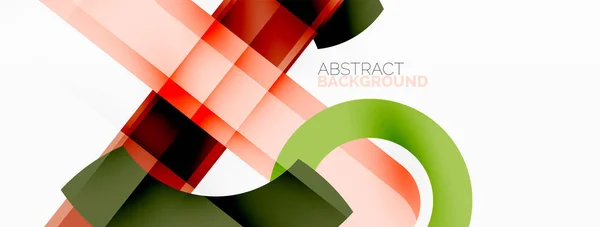 Fondo Abstracto Geométrico Minimalista Líneas Círculos Con Efectos Sombra Composición — Vector de stock