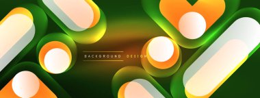 Neon dairesi soyut arkaplan. Duvar kağıdı, afiş, sunum, arkaplan şablonu