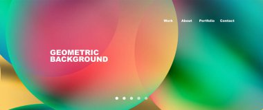 Liquid shapes with flowing gradient colors. Round elements and circles. Vector illustration for wallpaper, banner, background, leaflet, catalog, cover, flyer