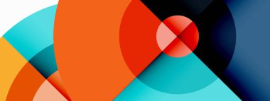 Gölgeler ile çevreler küçük geometrik bileşim soyut arkaplan