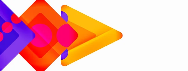 Fondo Abstracto Geométrico Mínimo Moda Triángulos Cuadrados Círculos Fondo Colores — Vector de stock
