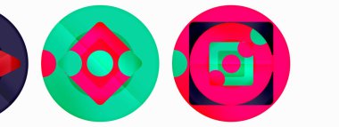 Triangles and circles abstract background for wallpaper, banner, background, card, book Illustration, landing page