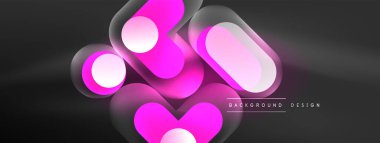 Parlak yuvarlak şekiller soyut arkaplan. Duvar kağıdı, afiş, sunum, arkaplan şablonu