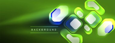 Parlayan neon geometrik elementler soyut arkaplan. Neon ışığı ya da lazer gösterisi, elektrik akımı, güç hatları, tekno kuantum enerji dürtüsü, parlayan sihirli dinamik çizgiler.