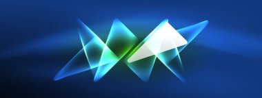 Canlı Geometrik Neon Parlak Hat Arkaplanı. Biçimlerin, Satırların, Renklerin ve Parıltının Cesur ve Çarpıcı Gösterimi, Gelecekçi Modern Tasarımlar İçin Mükemmel, Yüksek Teknolojik Sunumlar, Teknoloji Web Sayfaları
