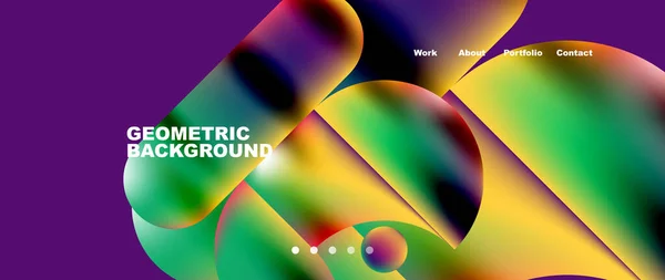 Minimal Geometric Abstract Background Vector Illustration Wallpaper Banner Background Landing — Image vectorielle