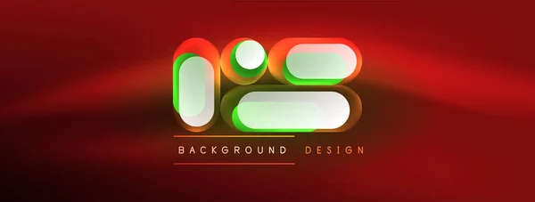 Neon Cerchio Sfondo Astratto Modello Carta Parati Banner Presentazione Sfondo — Vettoriale Stock