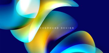 Soyut arkaplan renklerine sahip güzel sıvı şekiller